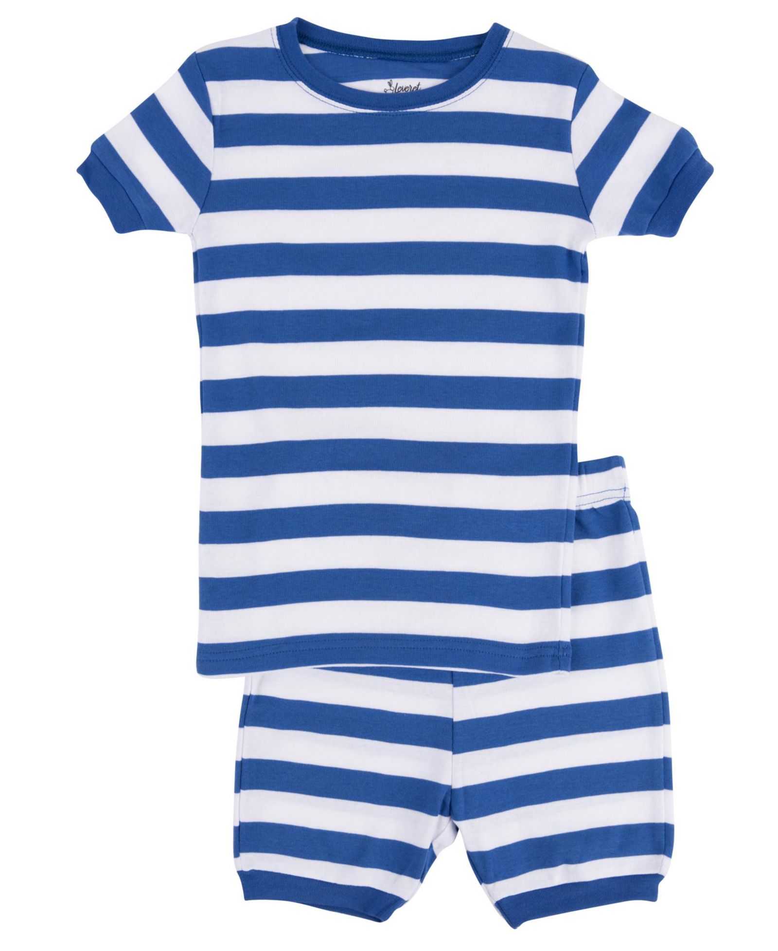 Детская пижама Leveret Two Piece Cotton Short Sleeve Striped Holiday