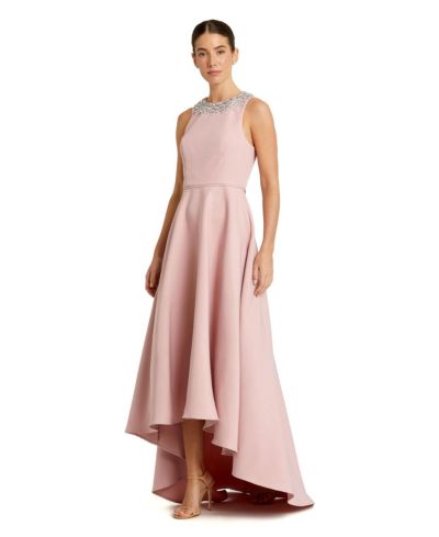 Вечернее платье Mac Duggal Women's Crepe Embellished Neck High Low