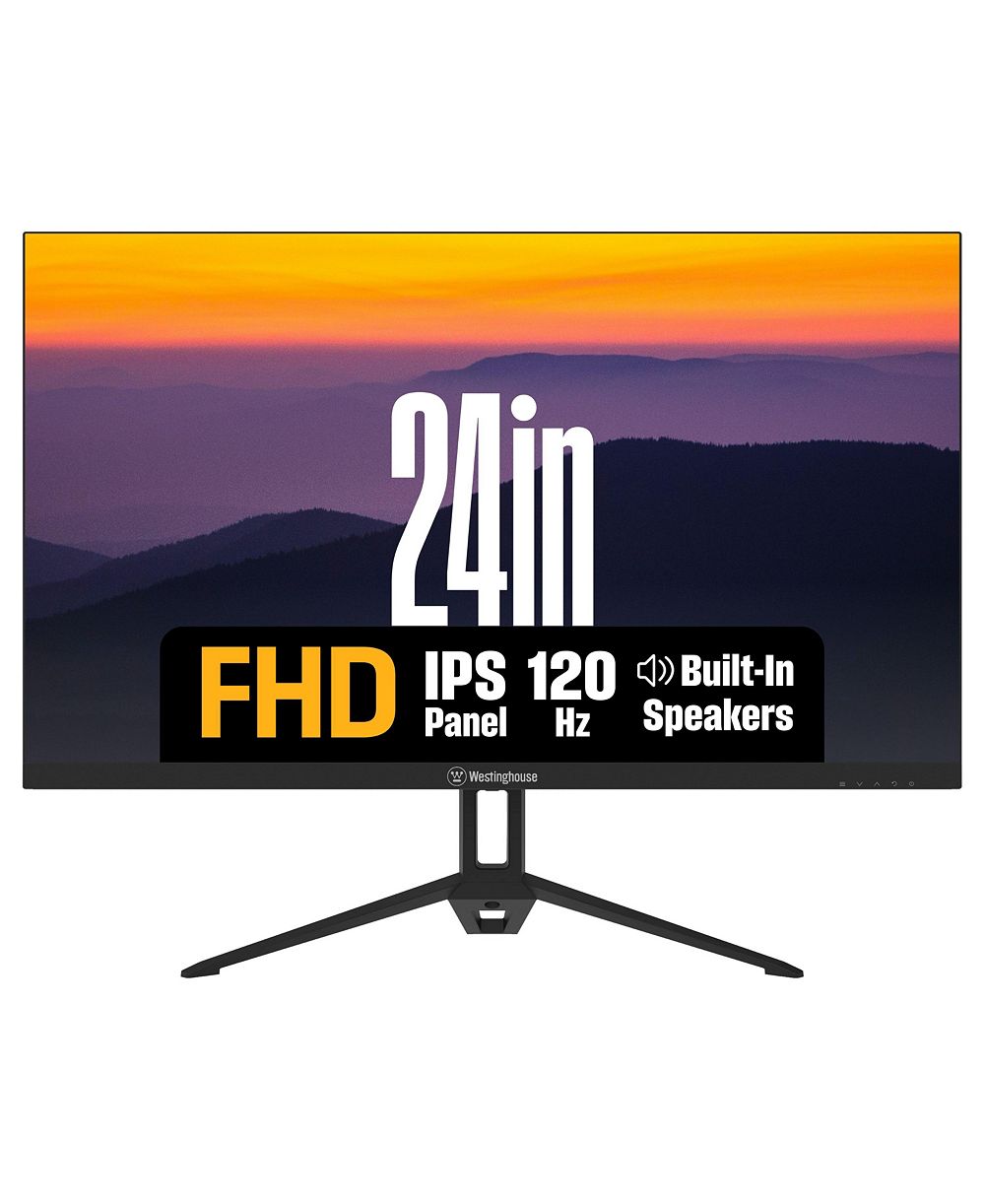 Монитор Westinghouse 24" Full HD IPS, 120Hz, 1ms, HDR, Adaptive Sync, со встроенными динамиками, HDMI и VGA