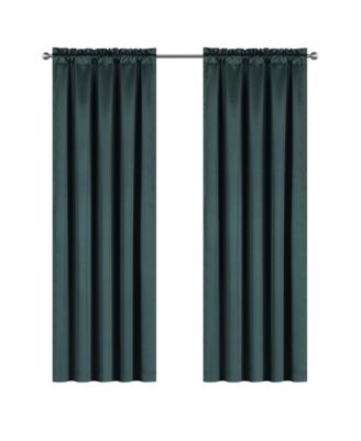 Рождественские шторы Kate Aurora Set Of 2 Piece Crinkle Sheer Rod Pocket - 84 in. Long - Evergreen