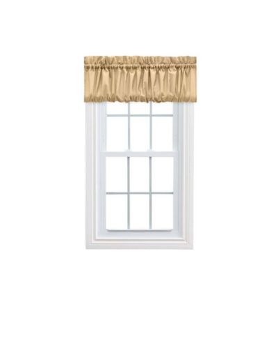 Ellis Curtain Ellis Stacey Solid Window 1.5" Rod Pocket High Quality Fabric Balloon Valance 60"x15"