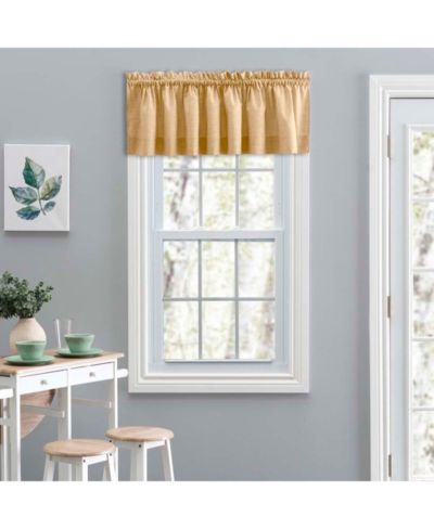 Занавеска Ellis Curtain Lisa из поликоттона, однотонная, 58" x 15", цвет Butter