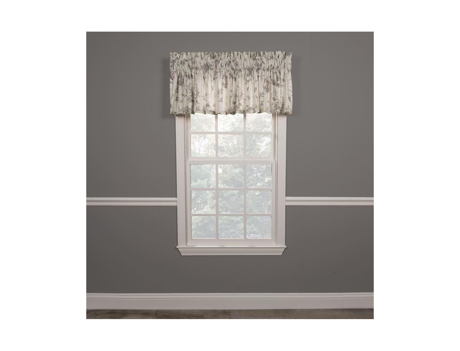 Ellis Curtain Abigail Room Darkening Blackout Tailored Window Valance 80" x 15" Lilac