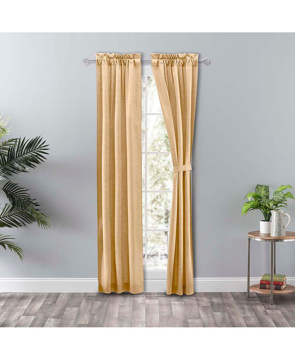 Ellis Curtain пара штор из поликоттона Lisa Solid Color с завязками