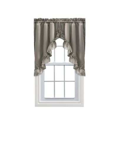 Ellis Stacey Декоративная оконная занавеска Ruffled Swag 60"x38" серая