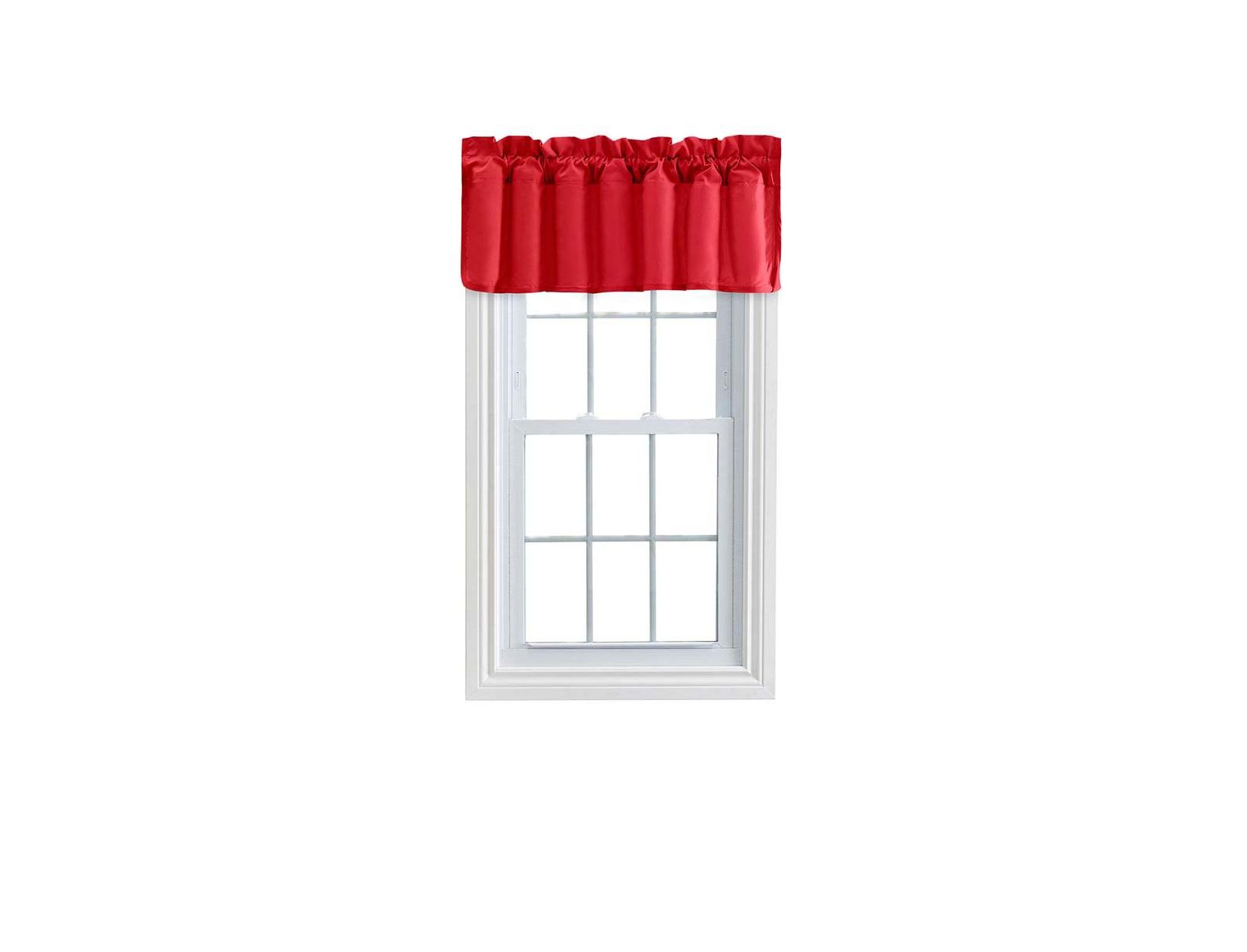 Ellis Stacey 3" Rod Pocket High Quality Fabric Solid Color Window Lined Filler Valance 42"x13"