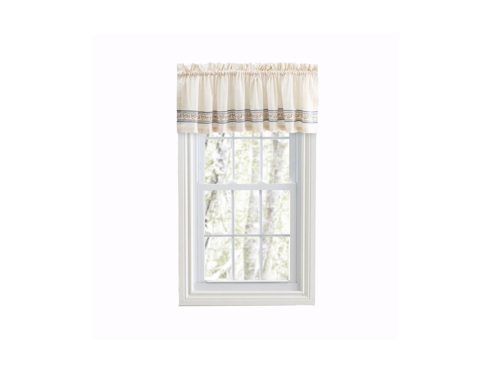 Гирлянда Ellis Curtain Richmark 1.5" Rod Pocket Tailored Valance 70" x 15"