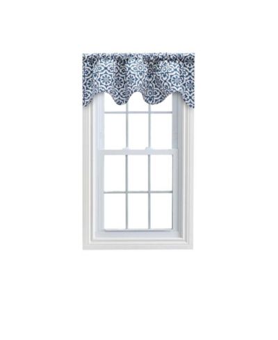 Ellis Athens Декоративная занавеска Scallop Valance с принтом, 50"x16"