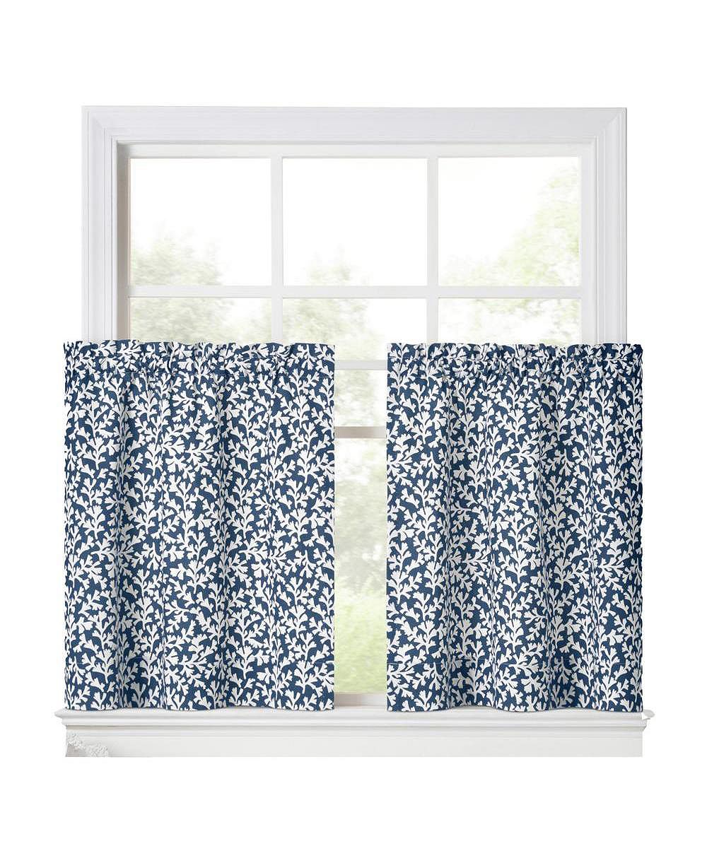 Ellis Curtain Sea Tumble Window Treatment  Rod Pocket 100% Cotton Curtain Tiers