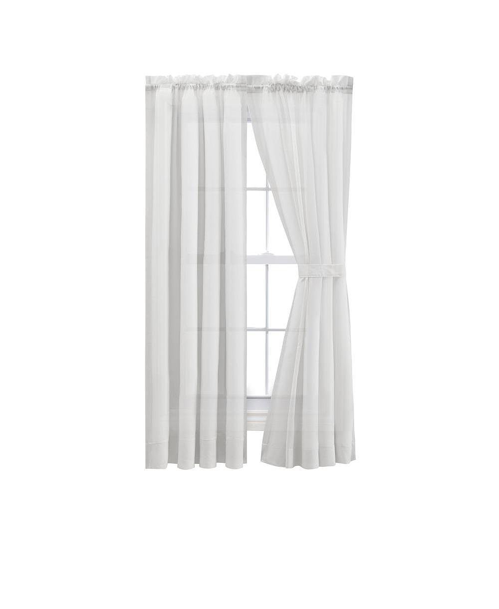 Штора Ellis Curtain Cotton Voile 1.5" Rod Packet Tailored Curtain Panel Pair 80" x 63"