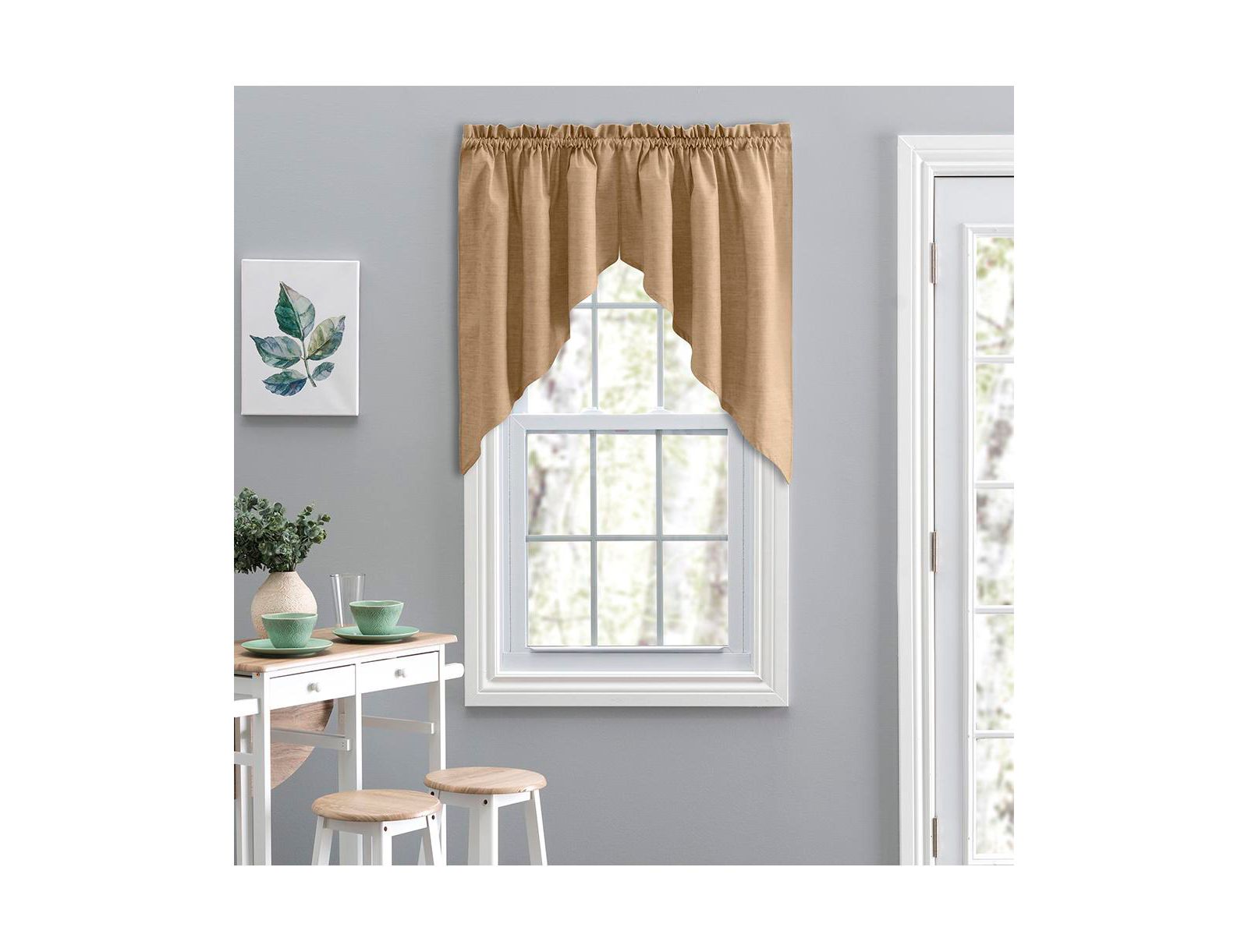 Декоративная штора Ellis Lisa Solid Color Poly Cotton 56"x36" Tan