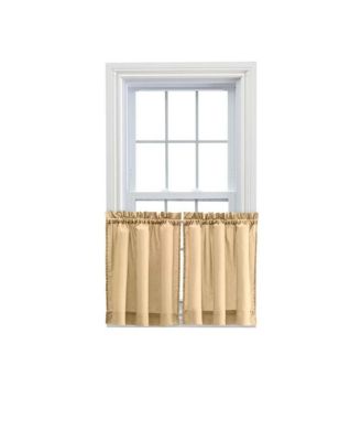 Ellis Stacey Solid Color Window Rod Pocket High Quality Fabric Tailored Tier Pair Curtains and Drapes