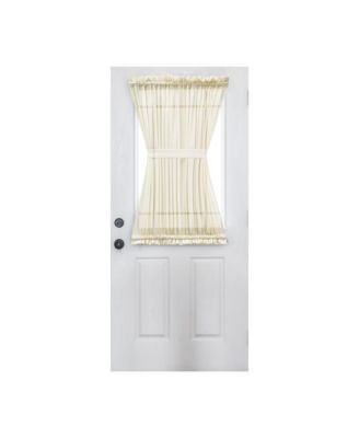Ellis Curtain Shadow Stripe 1.5" Rod Pocket Semi Sheer Door Curtain Panel 40" x 72"