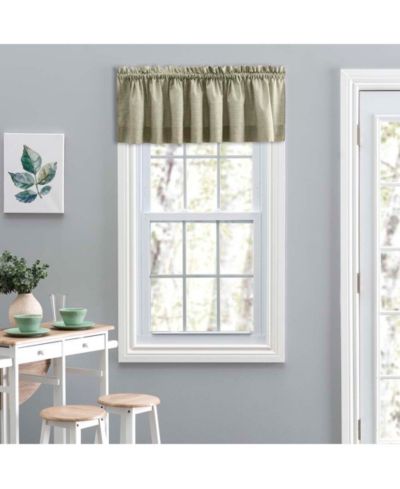 Занавеска Ellis Curtain Lisa Solid Color Poly Cotton Duck Fabric 1.5" Rod Pocket 58"x15" Mist