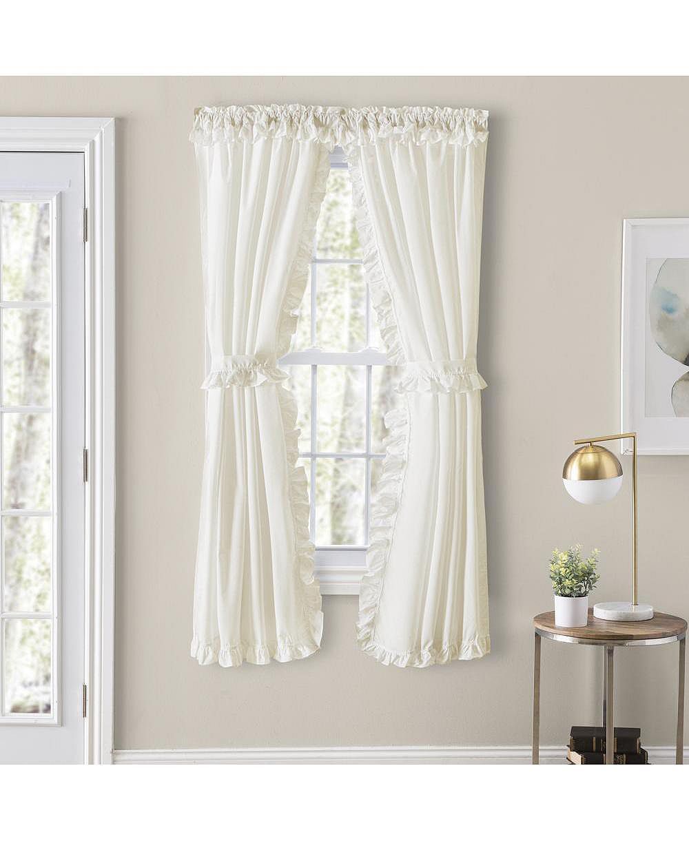 Панель шторы Ellis Curtain Home Classic узкая с оборками, 2 штуки, 80" X 36"