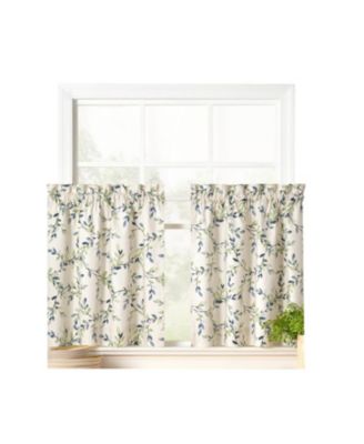 Ellis Curtain Винтажная декоративная занавеска с растительным узором 1.5" Rod Pocket Tier