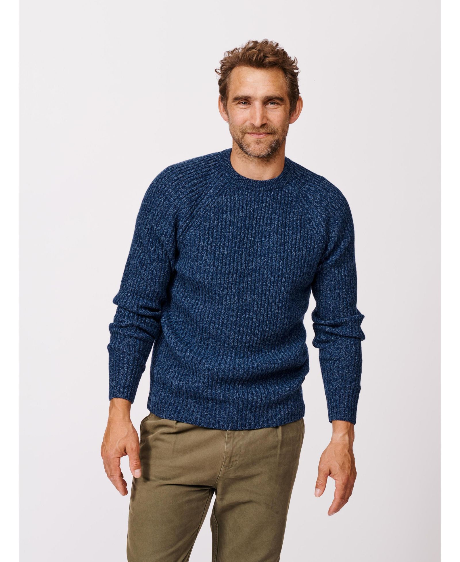 Aubin Мужской вязаный джемпер с воротником crew neck