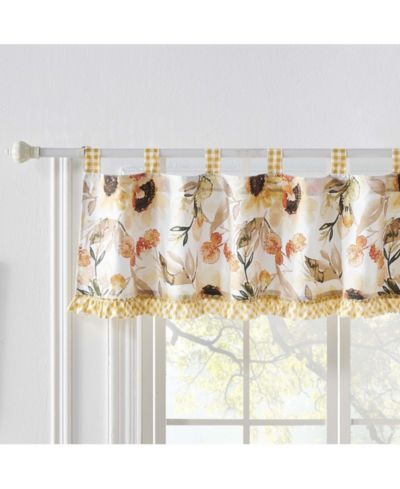 Декоративная занавеска на окно Greenland Home Fashions Somerset с оборками, золотая, 84" x 19"