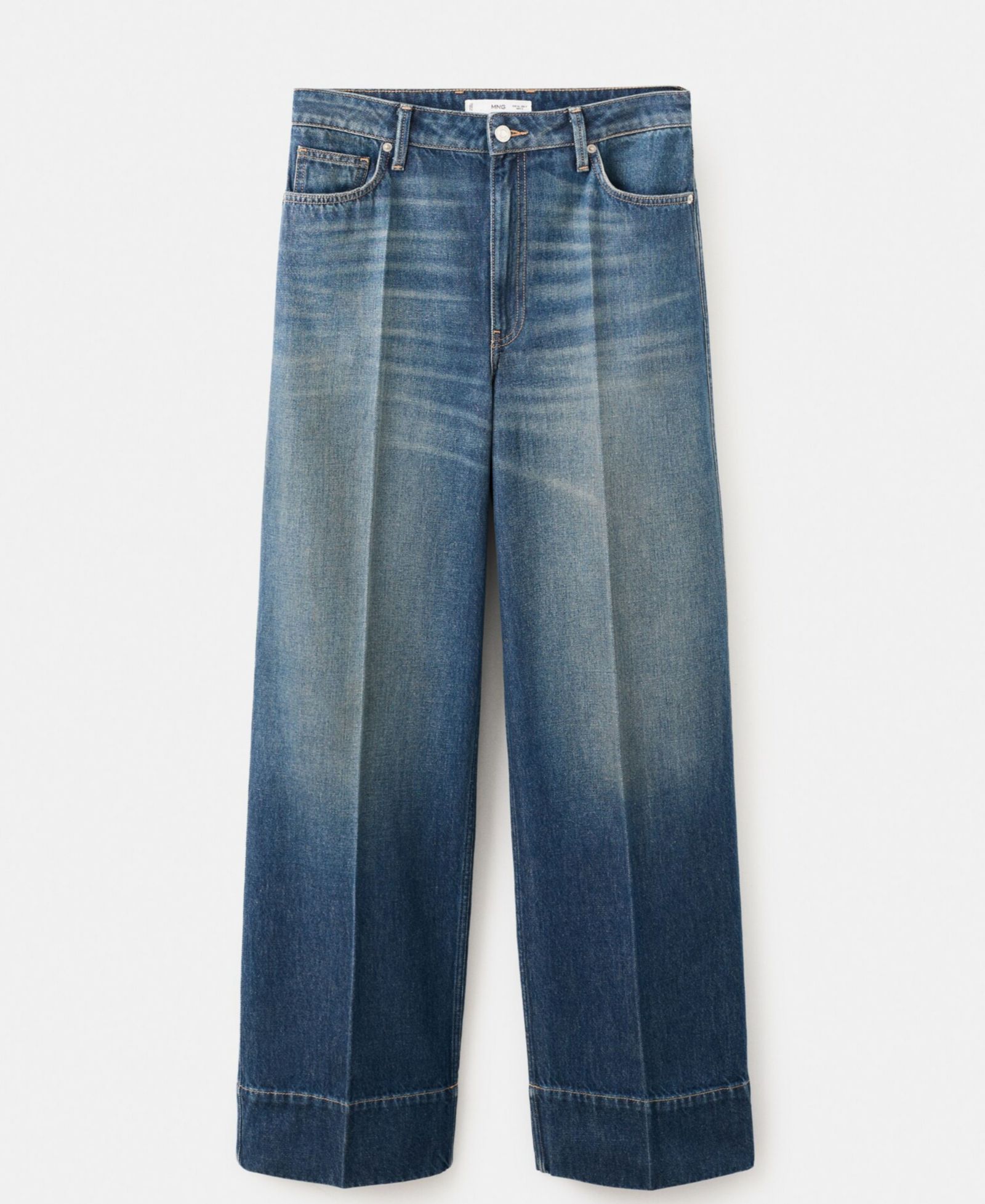 Mango Women's Seam Detail Straight Jeans
