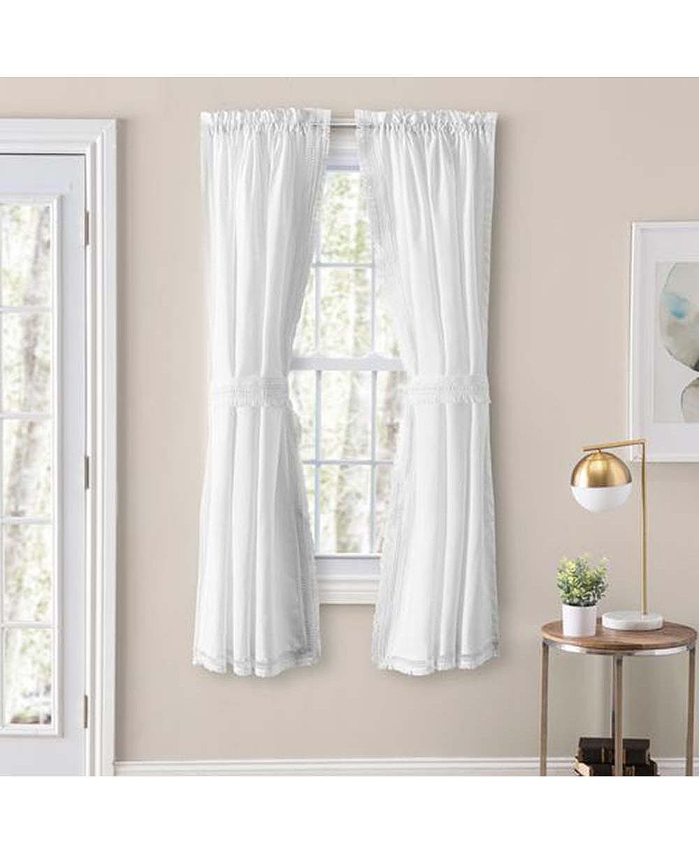 Парные шторы Ellis Curtain с декоративной бахромой и карманом для штанги 1.5"