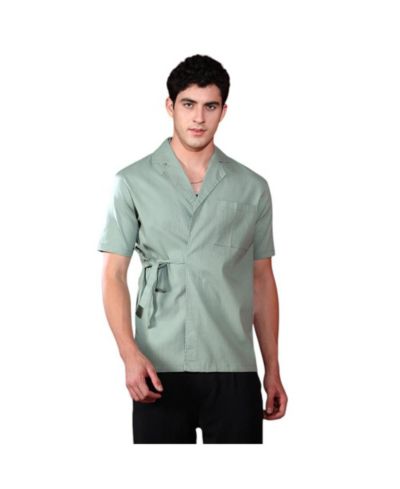 Мужская рубашка Campus Sutra Sage Green Korean Wrap