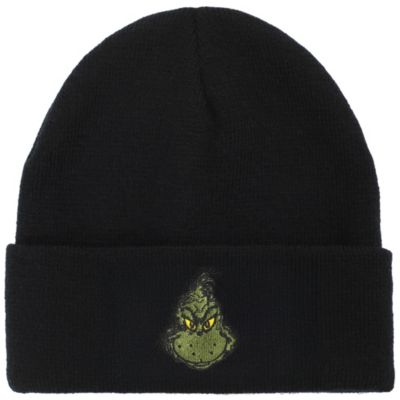 Мужская шапка The Grinch Embroidery Black Acrylic Yarn Standard Cuff