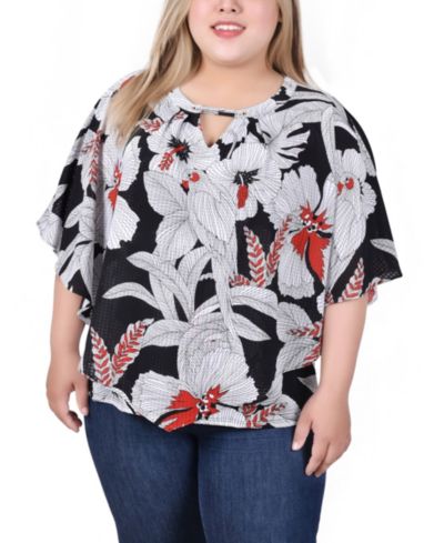 Женский пончо-топ NY Collection Plus Size Elbow Sleeve