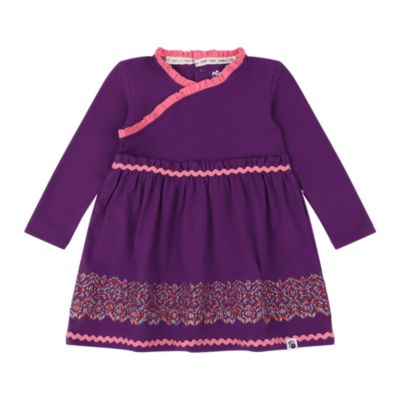 Детское платье Mixed Up Clothing с рюшами, фиолетовое многоцветное