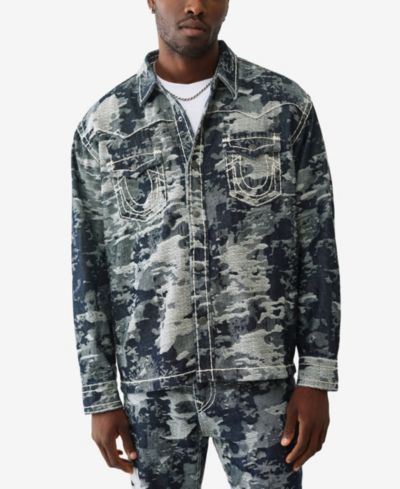 True Religion Men's Long-Sleeve Jacquard Western Super-T Shirt