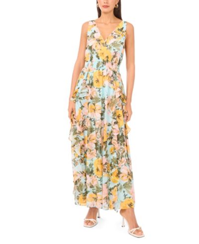 Женское макси-платье 1.STATE Sleeveless V-Neck Ruffle
