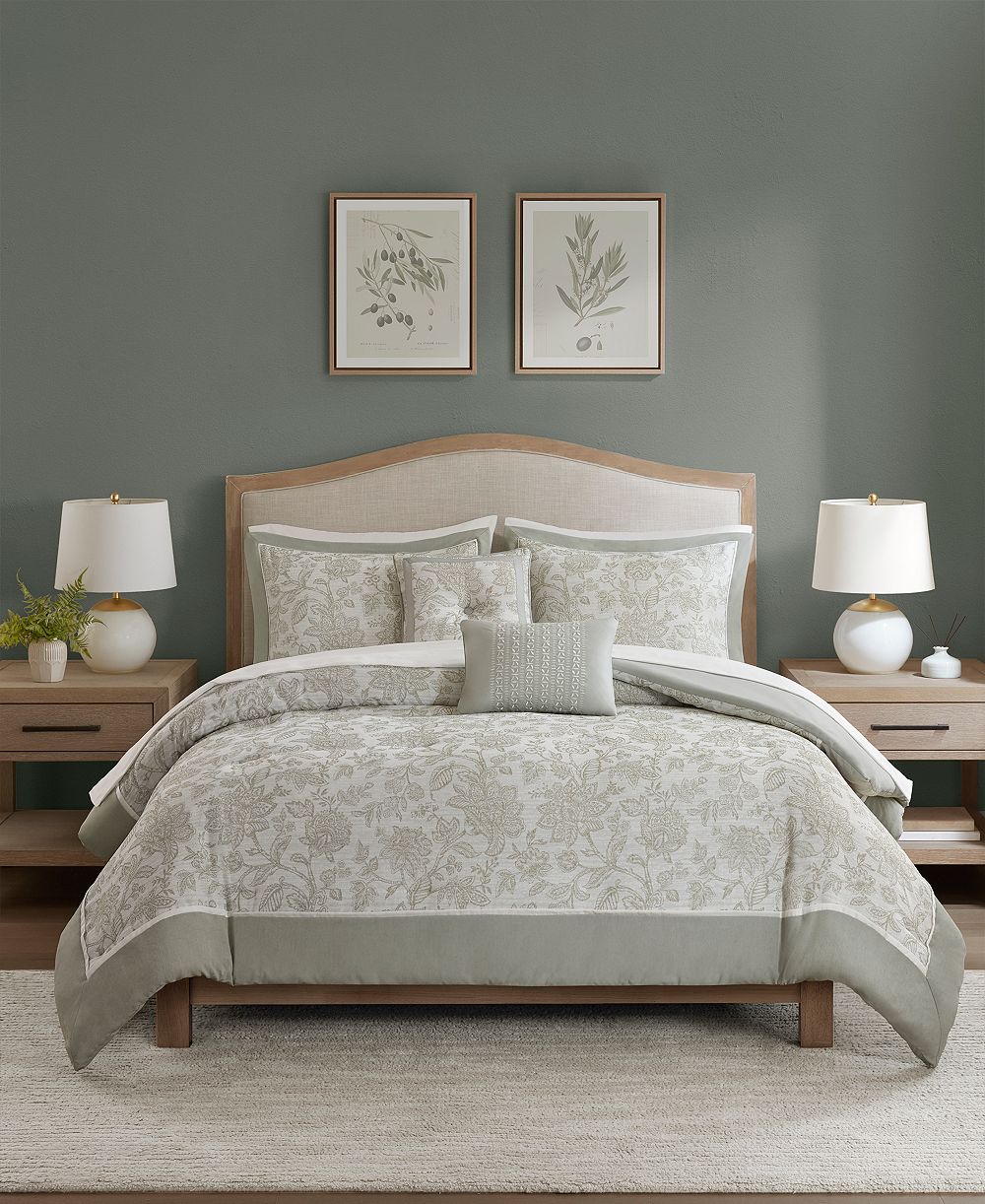 Macy's Fiona Floral 9-Pc. Comforter Set, Queen