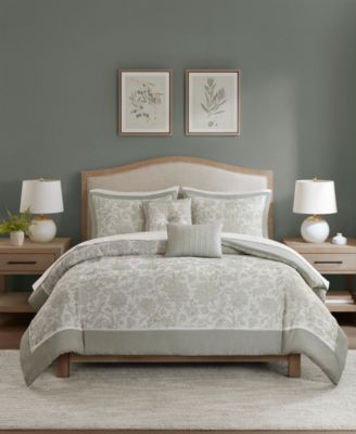 Macy's Fiona Floral 9-Pc. Comforter Set, Queen