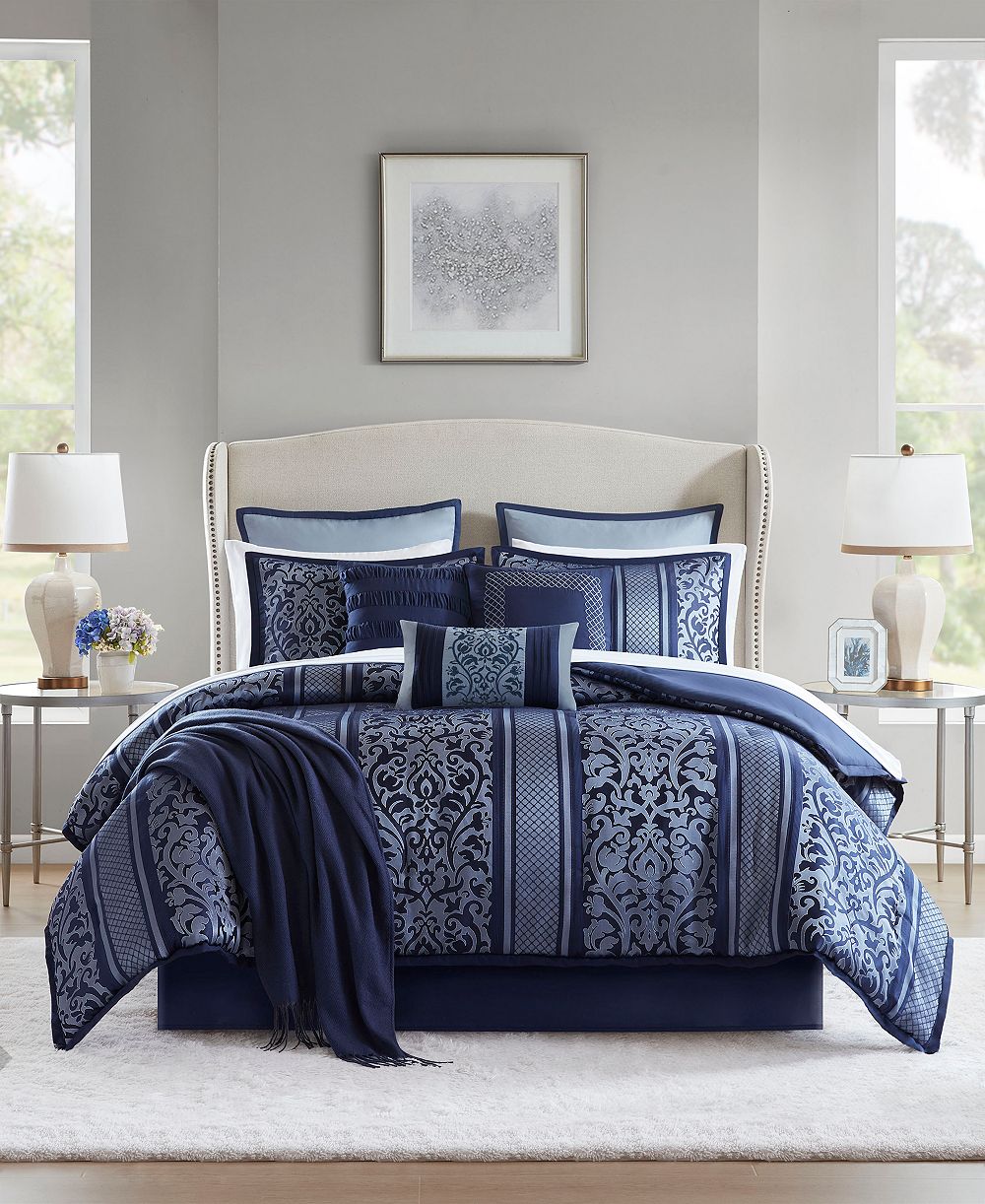 Macy's Bella Floral 14-Pc. Comforter Set, King