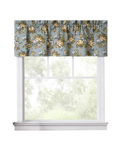 Занавеска Ellis Curtain Ellis Bella Rose Stylish Medium Scale Printed Floral Pattern 1.5" Rod Pocket Tailored Valance 58"x15" Wedge
