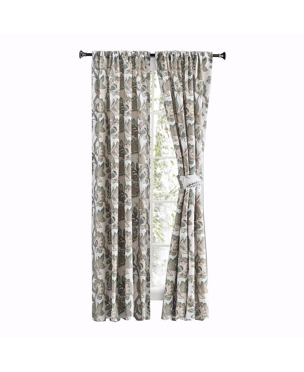 Парные шторы Ellis Curtain Wynette Lined 3" Rod Pocket Curtain Panel с подхватами 100" x 63