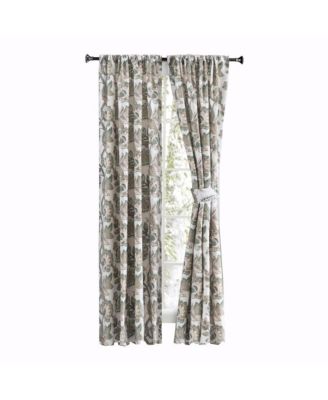 Парные шторы Ellis Curtain Wynette Lined 3" Rod Pocket Curtain Panel с подхватами 100" x 63