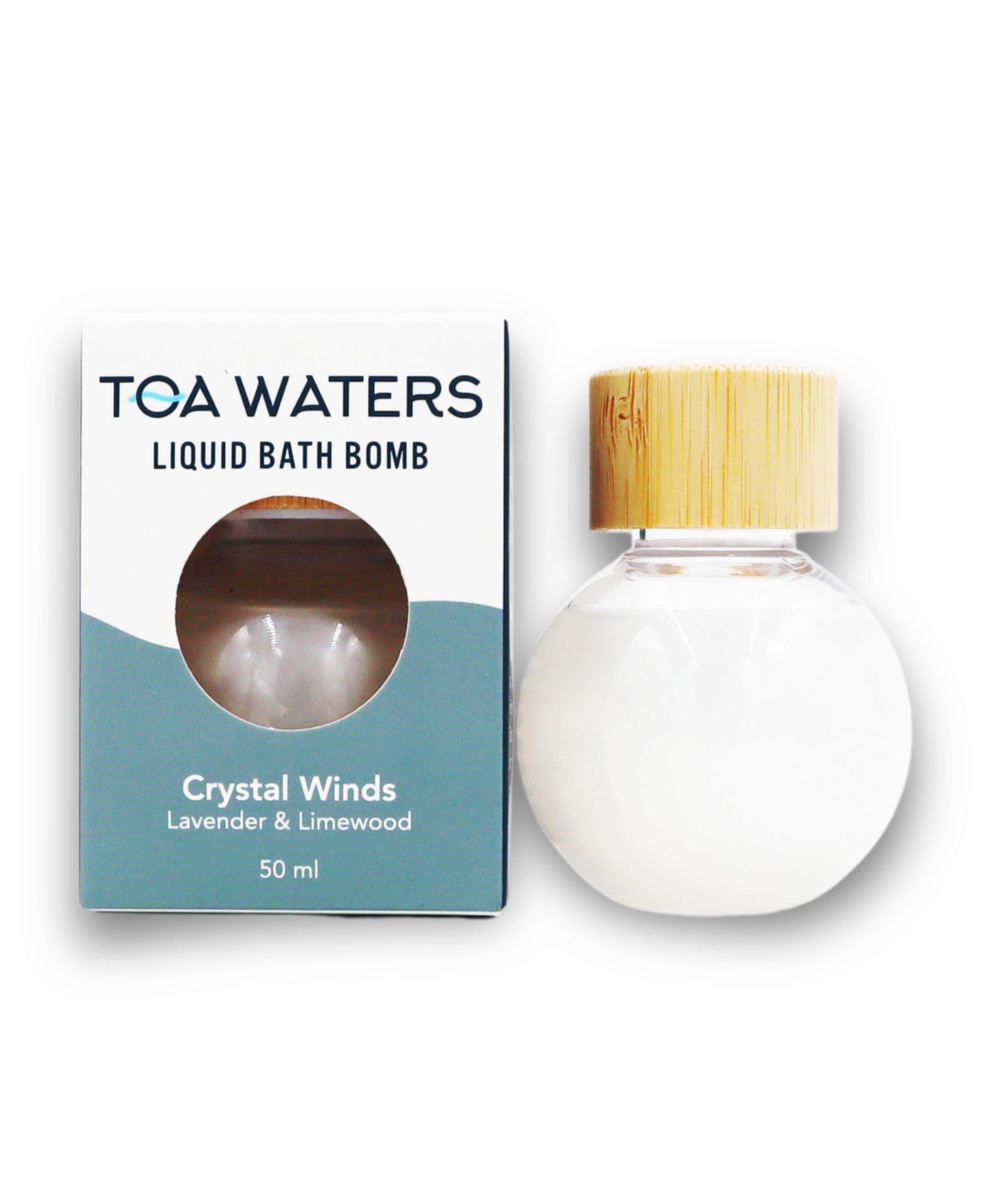 Бомбочка для ванны TOA Waters Crystal Winds Liquid, лаванда и лайм, 50 ml