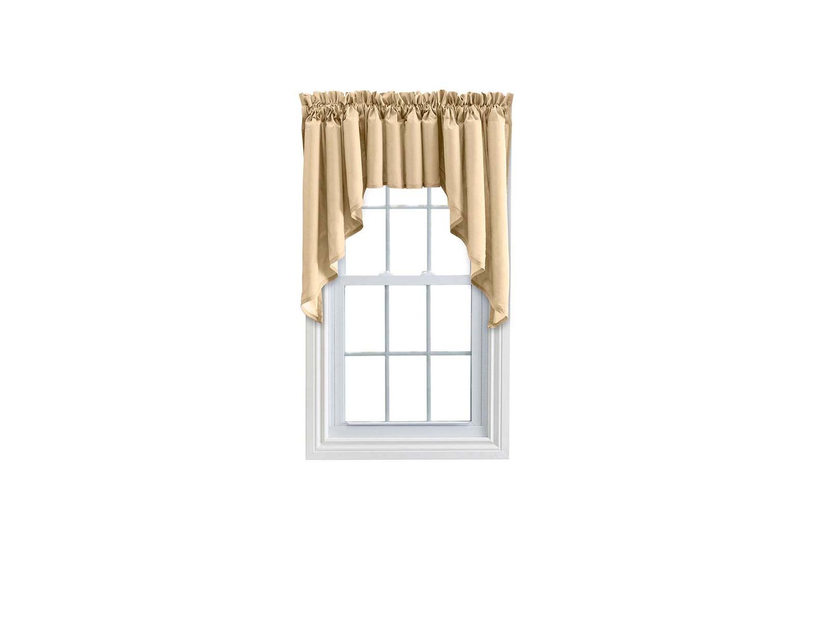 Набор занавесок Ellis Stacey Solid Color Window 3" Rod Pocket высококачественная тканевая подкладка Swag Set Almond