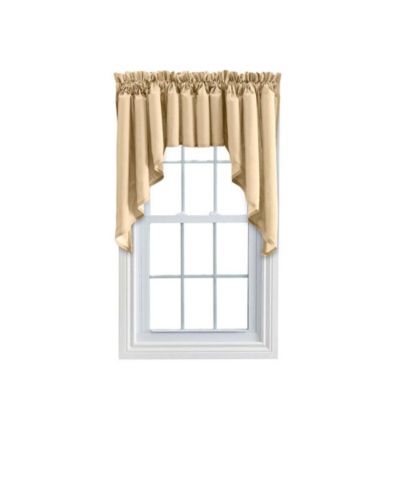 Набор занавесок Ellis Stacey Solid Color Window 3" Rod Pocket высококачественная тканевая подкладка Swag Set Almond