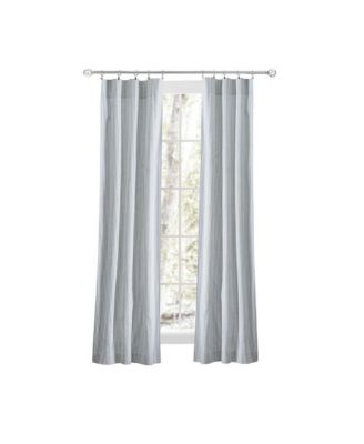 Ellis Curtain Plaza Classic Ticking Stripe Printed on Natural Ground 3" Rod Pocket Tailored Panel Pair