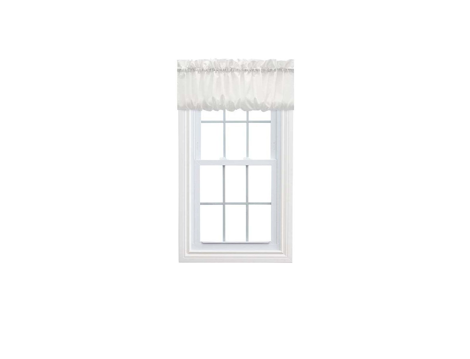 Ellis Curtain Ellis Stacey 1.5" Rod Pocket High Quality Fabric Solid Color Balloon Valance
