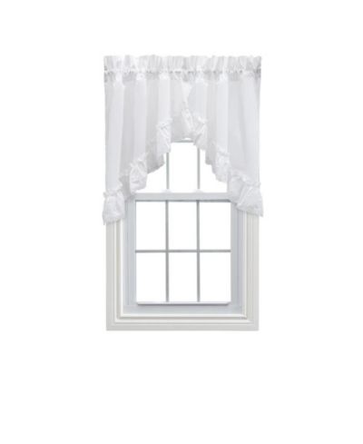 Ellis Curtain Madelyn штора с рюшами, викторианский стиль, 82" x 38", белая