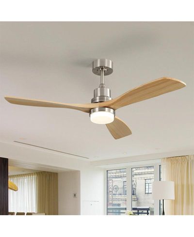 Потолочный вентилятор Sofucor 52-inch Modern Minimalist Sand Nickel с диммером и пультом управления