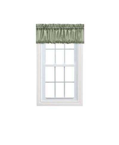 Ellis Stacey 1.5" Rod Pocket High Quality Fabric Solid Color Window Balloon Valance 60"x15" Sage