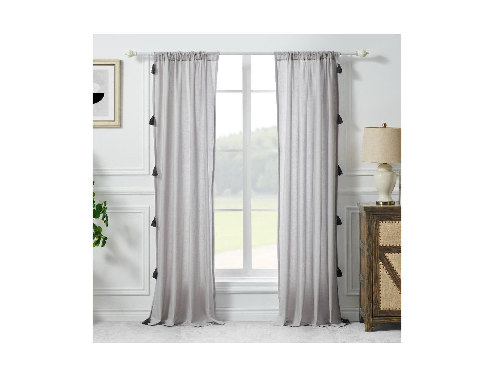 Шторы Greenland Home Fashion Monterrey 42" x 84" серые