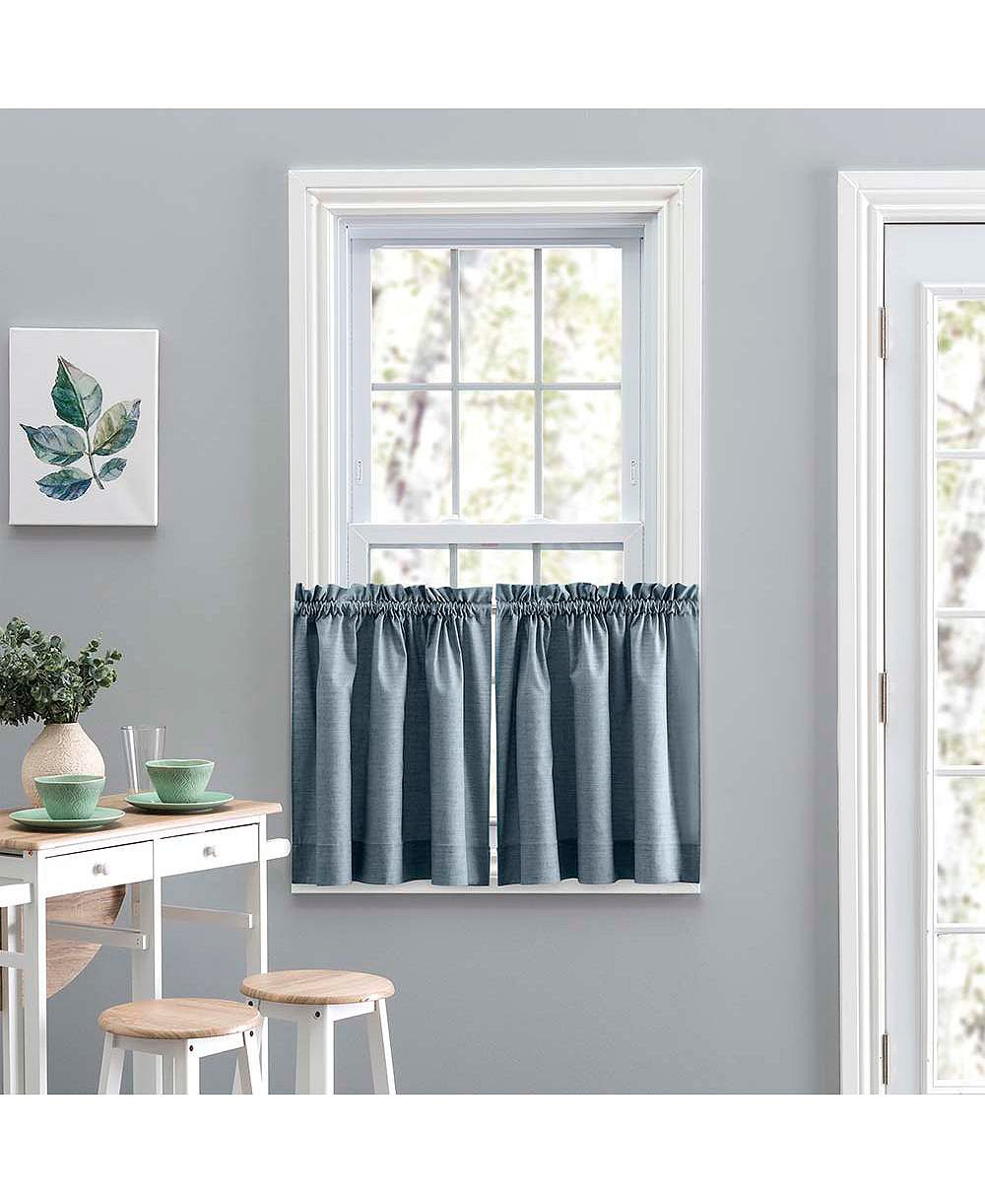 Шторы Ellis Curtain Ellis Lisa Solid Color Premium Poly Cotton Duck Fabric Tailored Tiers Dusty