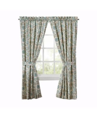 Парные шторы Ellis Curtain Paisley Prism с завязками, цвет Latte