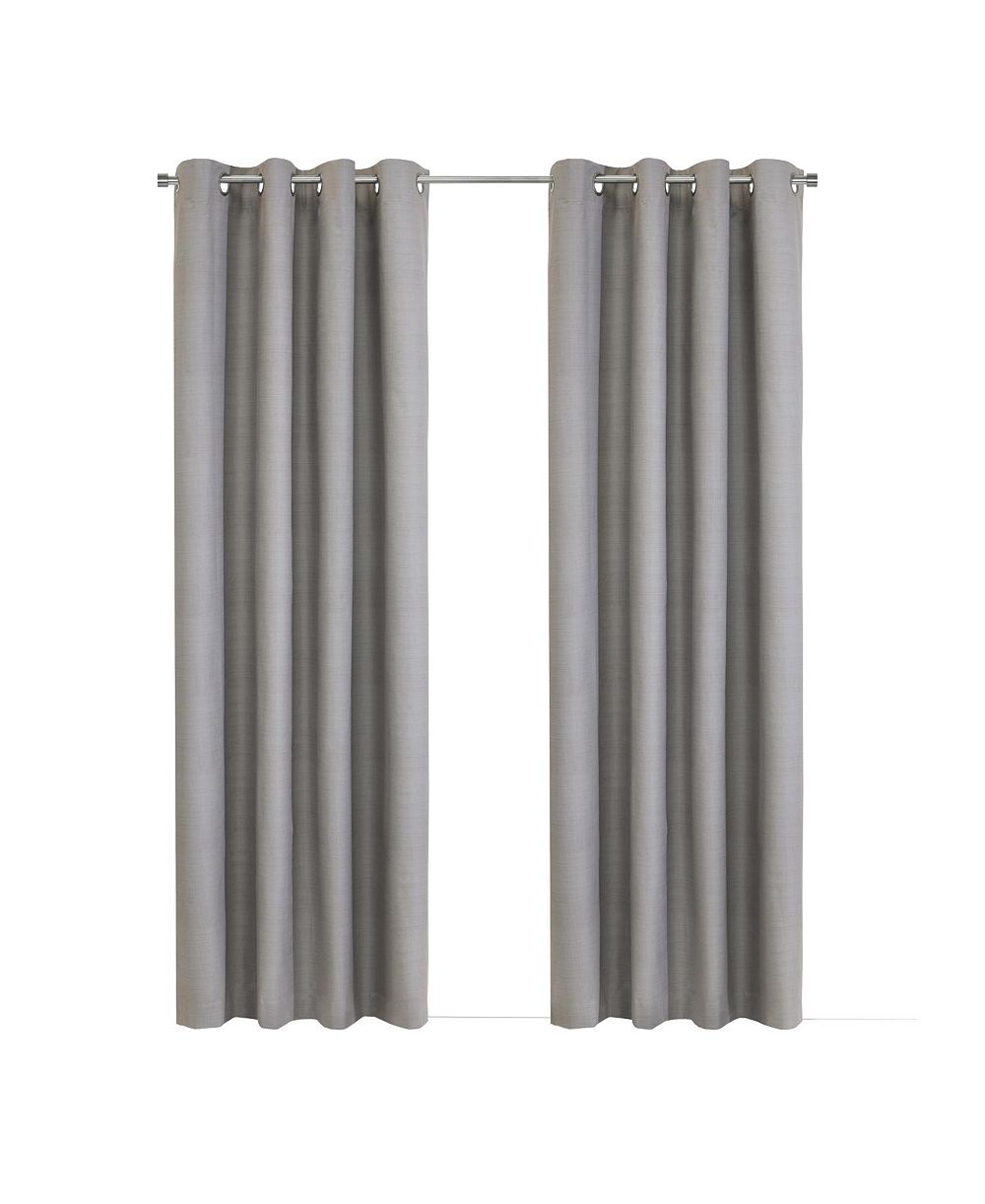 Штора Thermaplus 100% Polyester Mason Lightweight Texture Blackout Silver