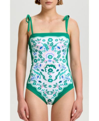 Jessie Zhao New York Женский закрытый купальник Botanic Reversible