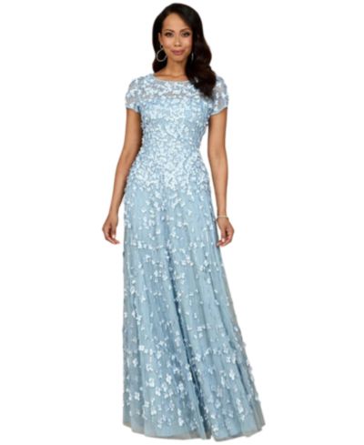 Женское вечернее платье Lara 3D Floral Embellished Cap Sleeve Gown